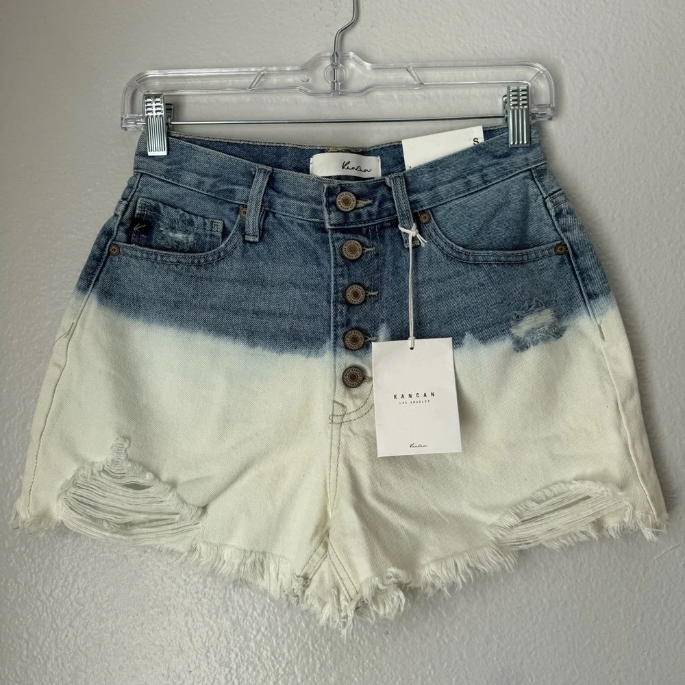 Kancan Bleach Two tone shorts Vacation Resortwear Cruise Style KC7838L Small NEW